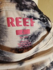 Reef Shirt Mens Large Black Tie Dye Long Sleeve Hang Ten Graphic Surf Beach