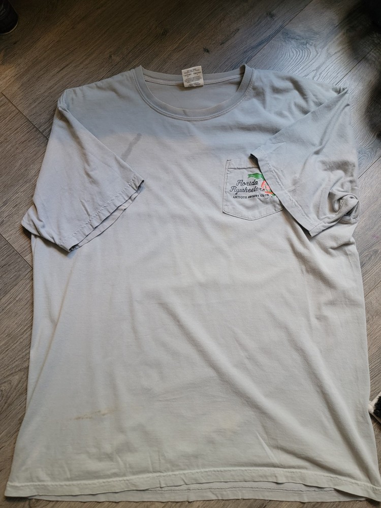 Florida Flyweelers Antique Engine Club Mens Distressed Tee Sz Xl