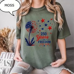 USA 250th Anniversary 1776-2026 Patriotic Freedom T-Shirt American Dandelion Tee
