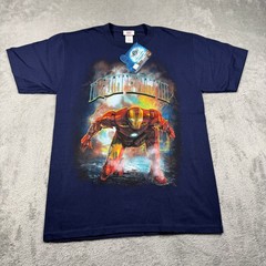 Iron Man 2 Mad Engine T-Shirt Mens XL Blue Graphic Movie Promo Deadstock NWT