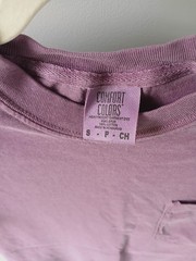 Comfort Colors Pocket T-Shirt in Berry – 9 SHIRTS – VARIOUS SIZES – S, M, L, XL
