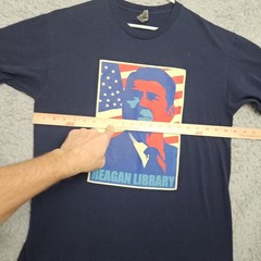 Ronald Reagan T Shirt Reagan Library Men Large Cotton Blue
