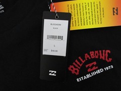 Billabong Geometric Graphic Soft Cotton Black Short Sleeve Mens L T-Shirt NWT.