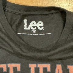 Lee Jeans Graphic T-Shirt Mens Medium M Black Salina Kansas Heritage Logo New