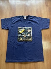 THE BEATLES RUBBER SOUL 2014 Apple Corps Navy Blue T Shirt Large John Lennon