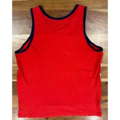 Budweiser King of Beers Graphic Tank Top Mens Large Red Label Logo Cotton Shirt