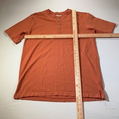 Duluth Trading Co Short Sleeve Pocket Longtail Tee Rust Orange Size Medium