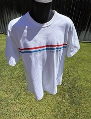 HELMUT LANG Hi Life Saver Men’s T-shirt Medium EUC Red White Blue 2022