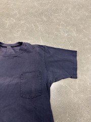 VTG Faded Selvedge Front Pocket Worn Cotton Blank Single Stitch T-Shirt Sz M