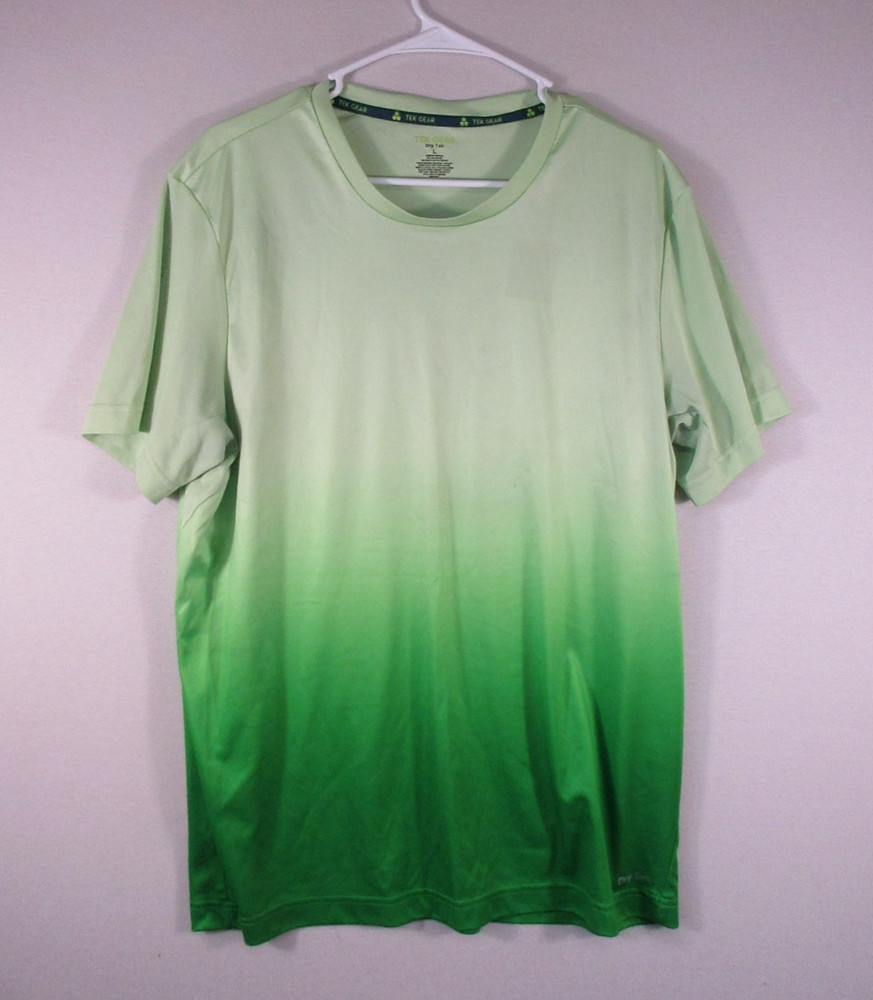 Tek Gear Mens Pullover Crew Neck T-Shirt Lightweight Short Sleeve L Gradient