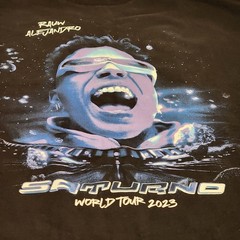 Rauw Alejandro Saturno World Tour 2023 T-Shirt Size X-Large Black NWOT ~ READ