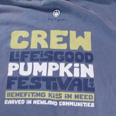 Live Is Good Shirt Mens Extra Large Blue Pumpkin Harvest Festival Jack O Lantern