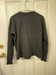 Carhartt Thermal Henley Shirt Mens S Gray Snap Pocket