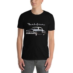 1954 Chevy Bel Air Black Antique Car Collector Cars Short-Sleeve Unisex T-Shirt