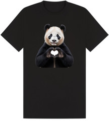 Panda Love Heart T-Shirt Men Women Unisex Cute Top