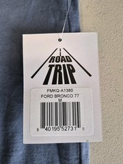 Ford Official License Roadtrip T-shirt ’77 Ford Bronco Size M Steel Blue