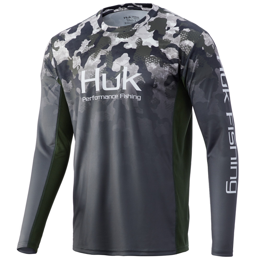 HUK Icon X Refraction Camo Fade LS Shirt H1200288-CHOOSE YOUR COLOR AND SIZE!