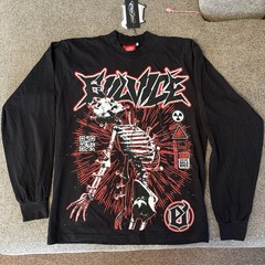 Evil Vice Long Sleeve Graphic Shirt Sz M $130 Retail 100% Authentic NWT