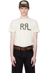 Ralph Lauren Double RL RRLOff-White Ranch Logo T-shirt S K