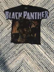 Marvel Black Panther Graphic Print Men’s T-Shirt Size L Black