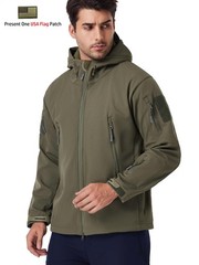 ReFire Gear Men’s Tactical Softshell Fleece Hooded Outdoor Jacket