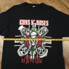 Guns N Roses T Shirt Mens L Black Cotton 2021 Tour Graphic Skull Rock Band Tee