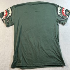Fresh Laundry Shirt Mens Large Green Shark Camo Dollar Graphic Tee Streetwear