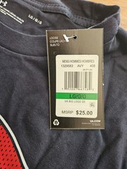 Under Armour Men’s T-Shirt Short Sleeve Athletic UA Logo Graphic Cotton Shirt L.