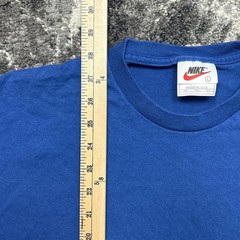 Vintage Nike Shirt Mens Large 90s Blue Tonal Swoosh USA Made Essential Check