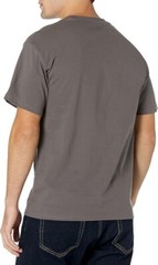 Hanes Mens T Shirt Beefy Pocket 100%Cotton Short Sleeve Smoke Gray Small-Medium
