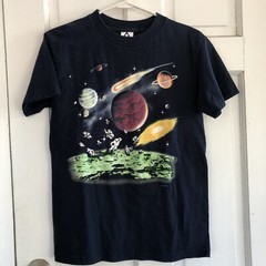 Vintage 90’s Human-i-Tees GLOW IN THE DARK Meteor Shower Very Rare Small