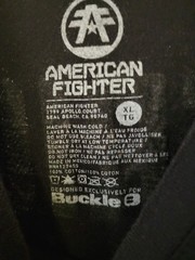 American Fighter Men’s Black Double-Sided Graphic Cotton Knit Crew Neck Tee XL