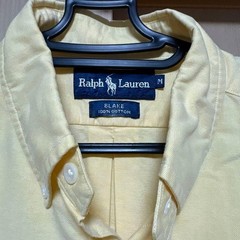 Ralph Lauren BLAKE Yellow Button Down Shirt M Used For 14Y+ Japan