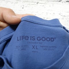 Life Is Good Shirt Mens XL Blue It’s Not Drinking Alone Dog Graphic Crusher Tee