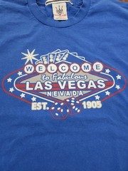 Vintage Pro B E Super Heavy Weight Shirt. Welcome To Las Vegas Blue Size XL