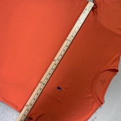 Polo Ralph Lauren Shirt Mens Large Orange Pocket Tee Tagless Cotton Crewneck