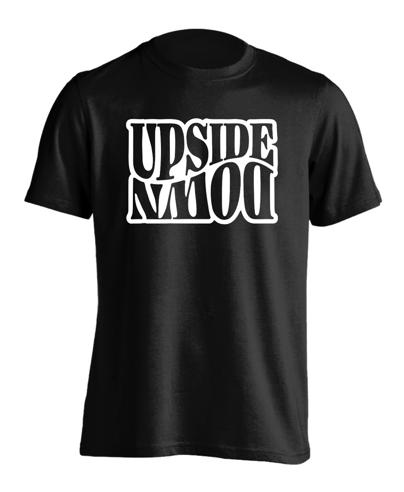 Upside Down Graphic T-Shirt Casual Streetwear Workout Funny Illusion Tee Shirt