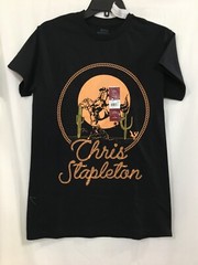 Chris Stapleton Mens Black Graphic Print T-Shirt Top Cotton Country NWT