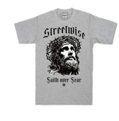 streetwise God Fearing Graphic T-Shirt Black & Gray M-5XL