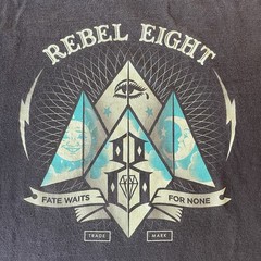 Rebel Eight Fate Waits For None Short Sleeve Black Logo T-Shirt Large