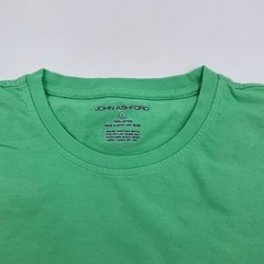 John Ashford T-Shirt – Solid Green Short Sleeve Cotton L Tee – Mens Large EUC