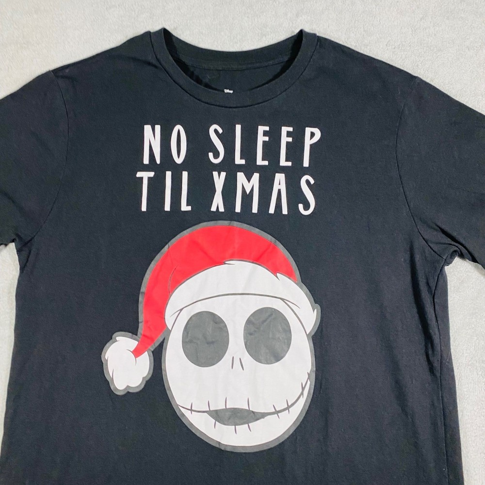 Disney Nightmare Before Christmas T-Shirt Mens Med Black Jack Skellington Xmas