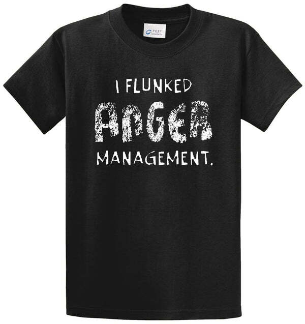 ANGER MANAGEMENT Cotton Printed Tee Shirt Regular and Big and Tall Sizes