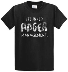 ANGER MANAGEMENT Cotton Printed Tee Shirt Regular and Big and Tall Sizes