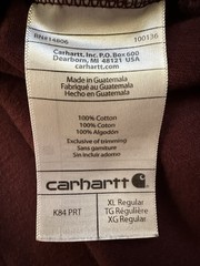 Carhartt Shirt Mens XL Short Sleeve Henley Crew Neck Buttons Workwear Red