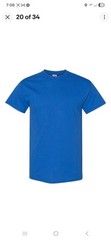 Gildan T-Shirt Men’s Short Sleeve Heavy Cotton Solid Blue 3XL