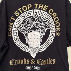 Crooks & Castles Medusa Shirt 2XL Can’t Stop The Crooks Embroidered Black BG27