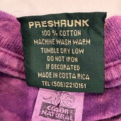 Color Natural Costa Rica Iguana Tie Dye T-Shirt Mens XL Purple Green Graphic