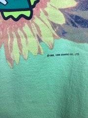 Vtg 1998 Sanrio Keroppi T-Shirt Green L 90s Japanese Animation Character Anime