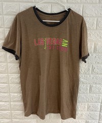 Las Vegas Nevada Mens Shirt Size Large Brown Short Sleeve Est 1905